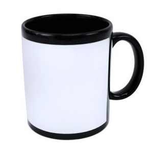 Taza Negra con Ventana Blanca 11 oz